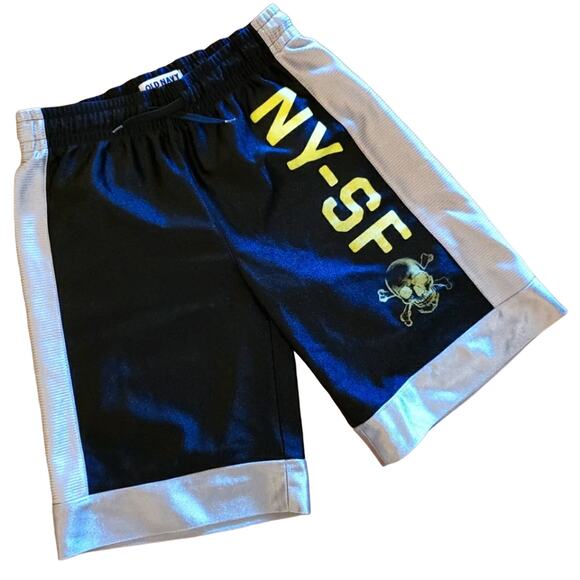 Old Navy Active Shorts Size Medium 8 Drawstring Waist Skull Crossbones Gym PE - Picture 1 of 5